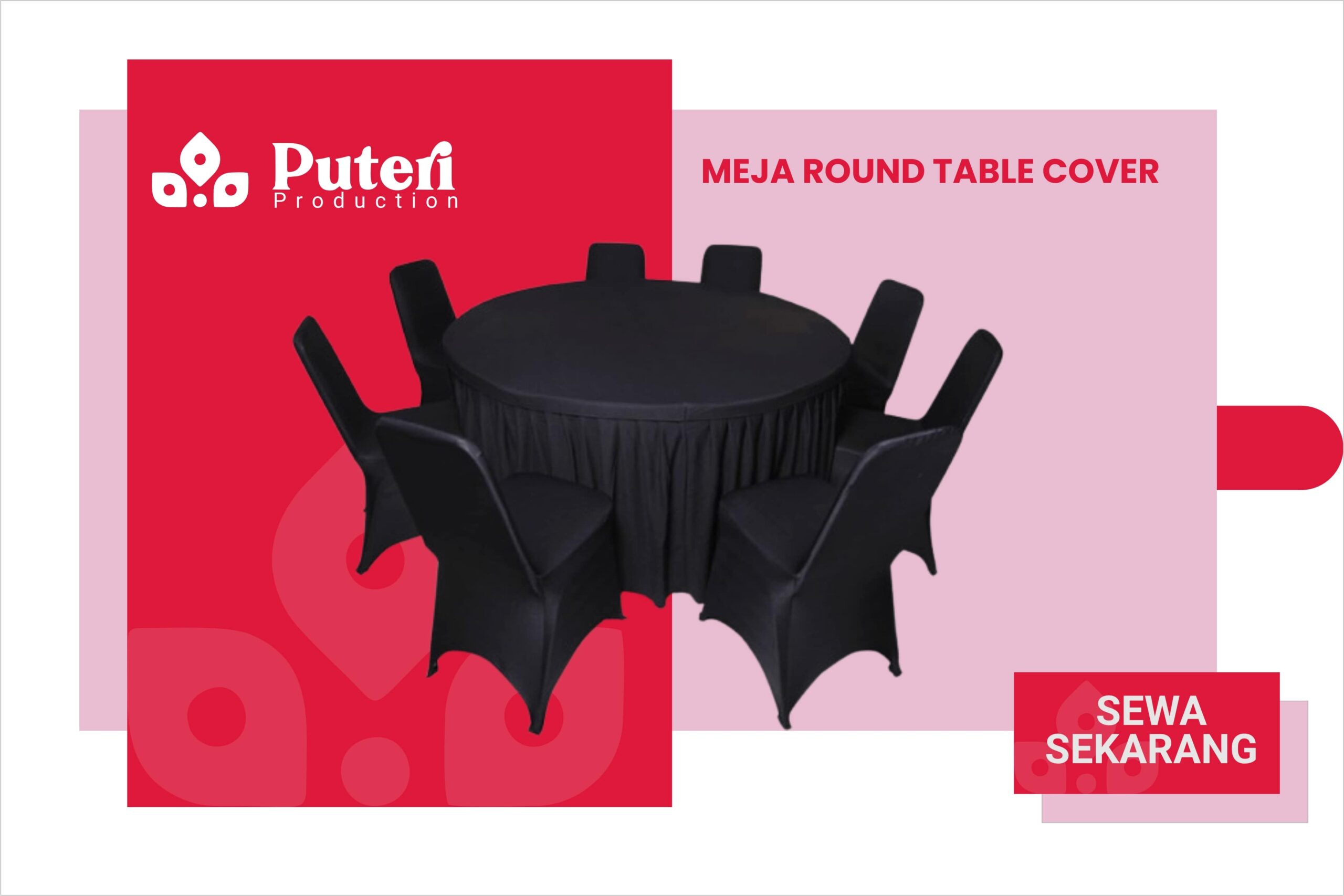 sewa meja Round table
