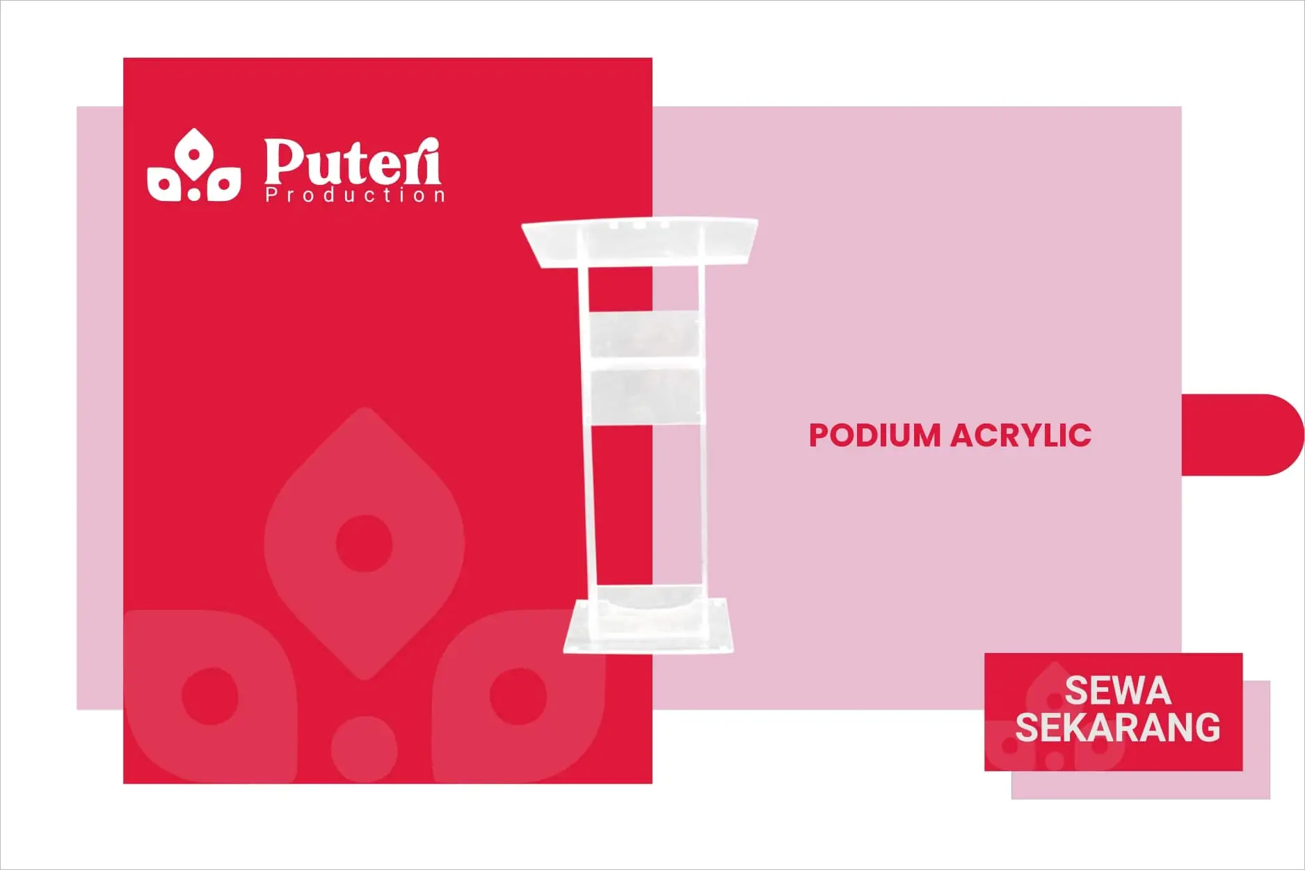sewa podium akrilik