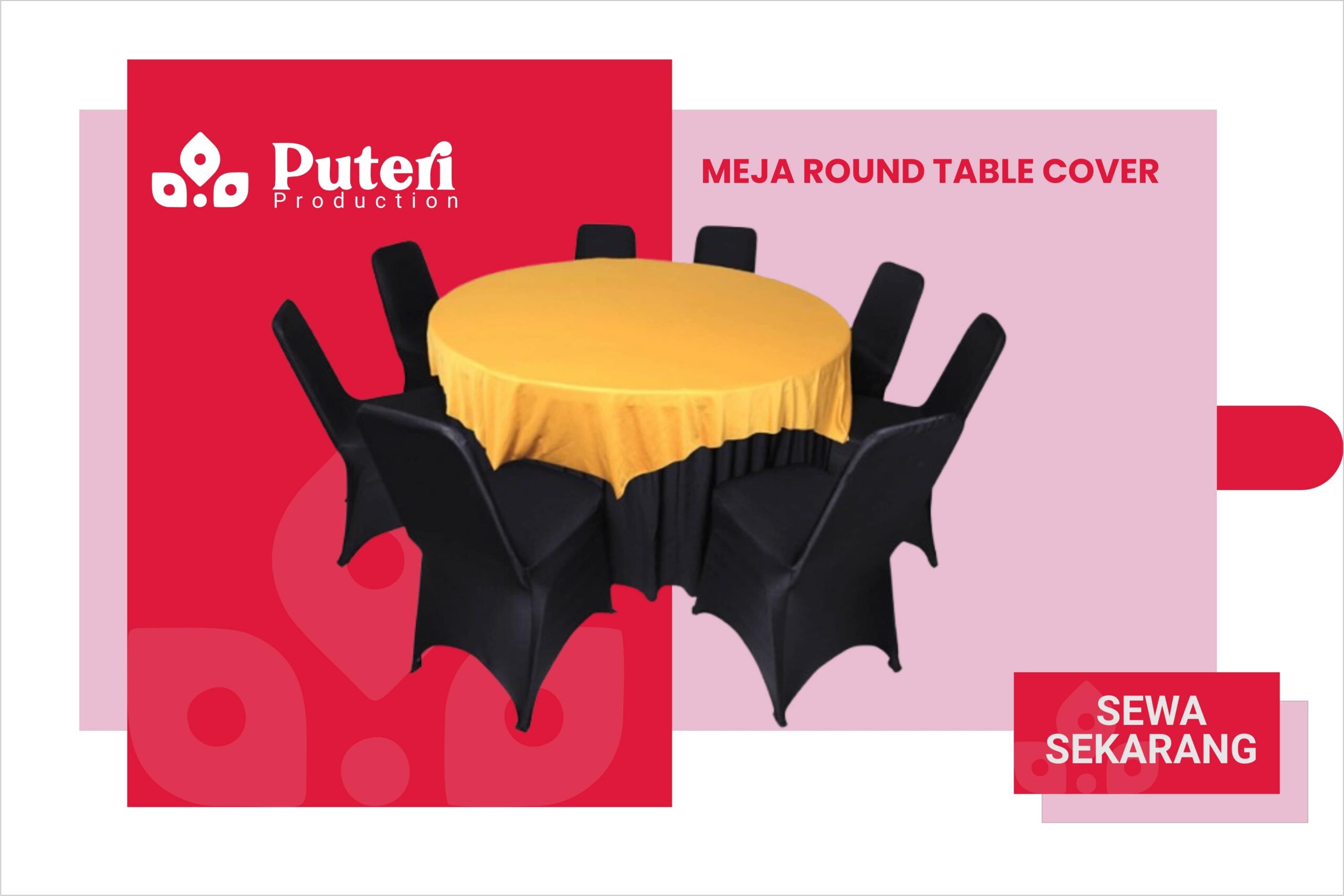 sewa meja Round table