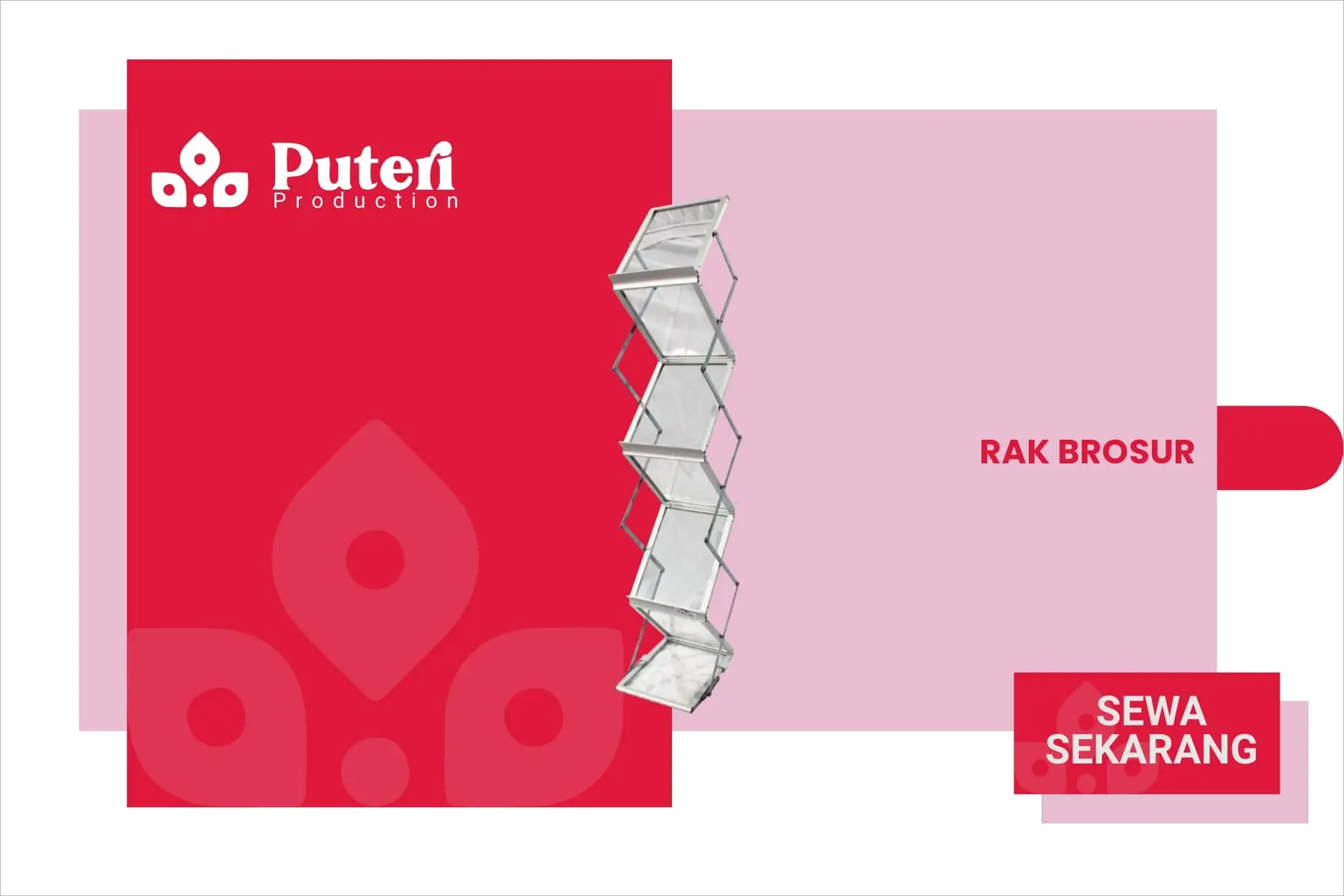 sewa rak brosur