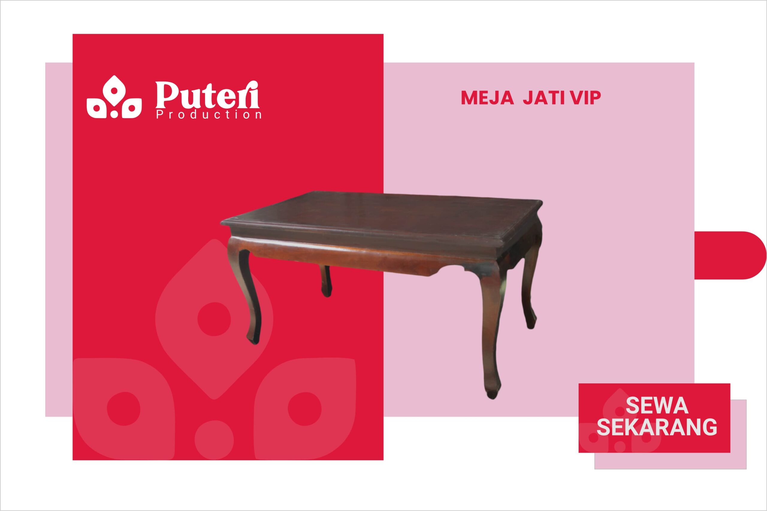 sewa meja Jati