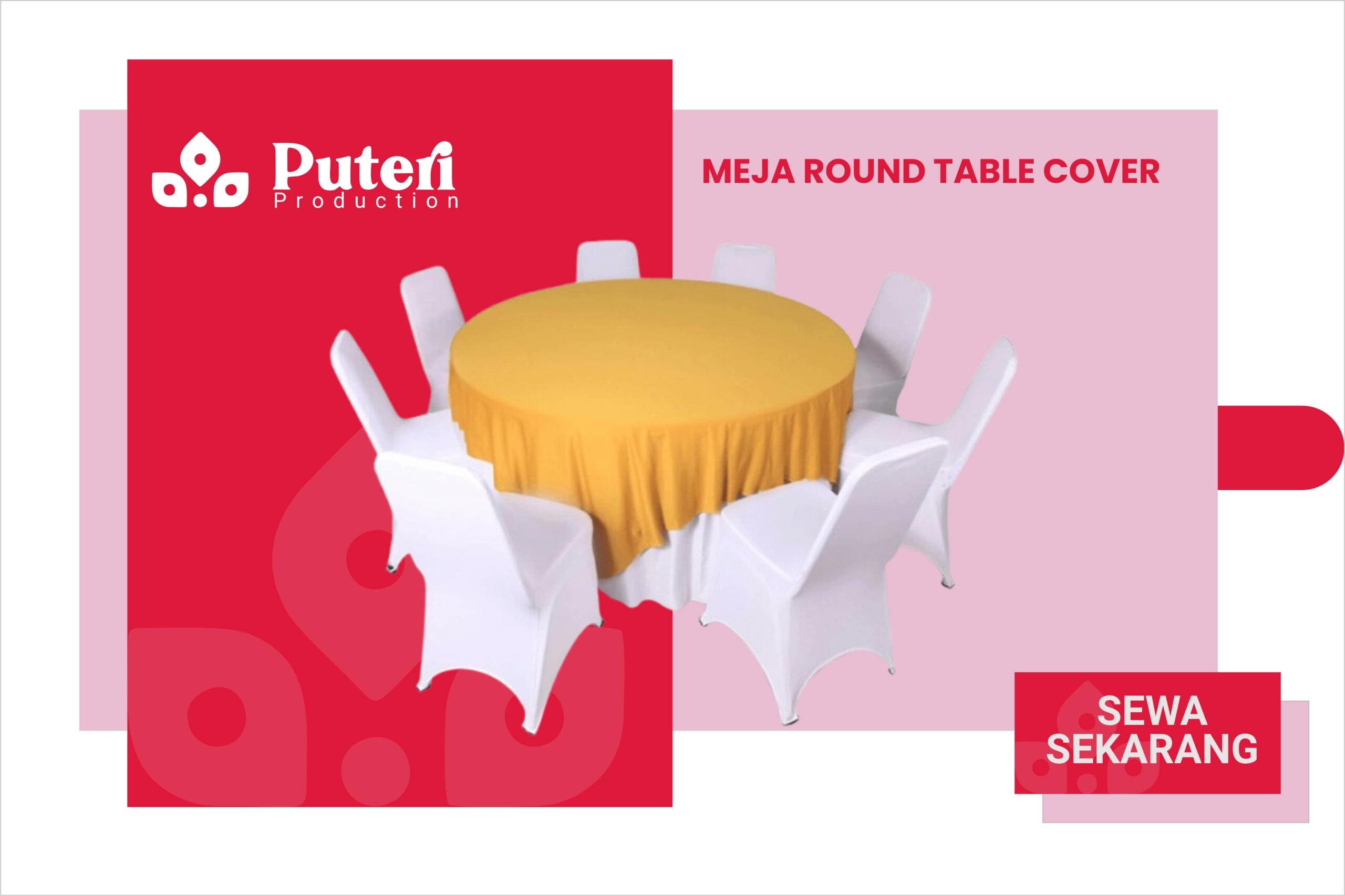 sewa meja Round table